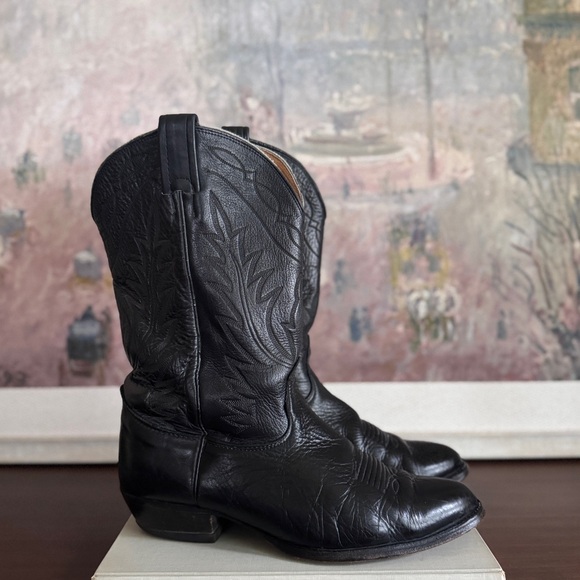 Nocona Boots Men’s Black Cowboy Boots - Size 9 - Picture 1 of 10